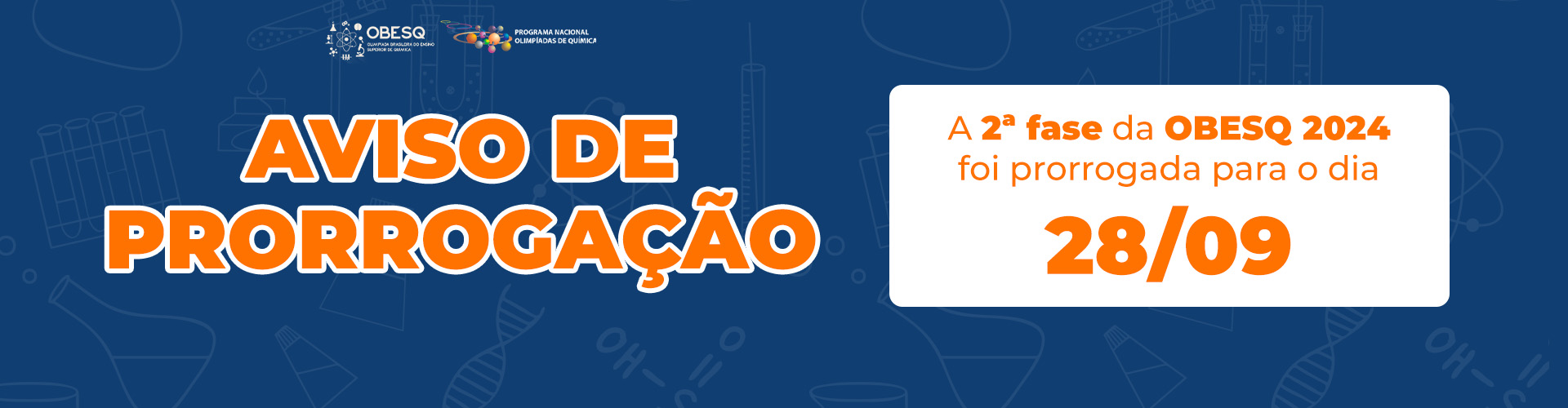 PRORROGAÇÃO DA II FASE DA OBESQ 2024 PARA 28/09