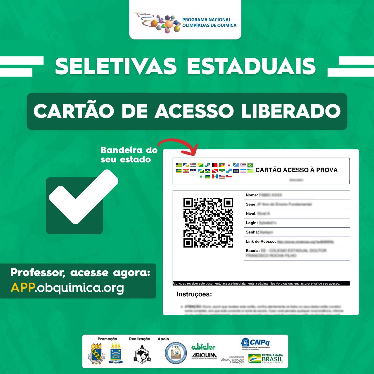 OPAQ 2021 - OS CARTÕES DE ACESSO À PROVA JÁ ESTÃO DISPONÍVEIS